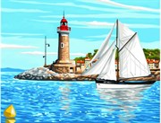 Картина раскраска по номерам Маяк KSG