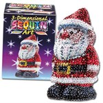 Набор для детского творчества Объемная фигурка с блестками Санта 3D Sequin Art KSG