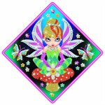 Раскраска с блестками и мозаикой из пайеток Дюймовочка Stardust Sequin Art KSG 1315