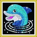 Мозаика из пайеток Дельфин Junior Sequin Art мини KSG