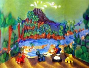 Набор для детского творчества Мультипликационная студия Мультипликатор Динозавры пластилин