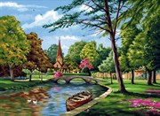 Раскраска по номерам на холсте Royal & Langnickel картина Церковь у реки PCL4