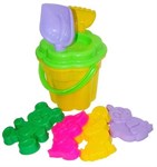 Набор для игры в песочнице №256 ведро ситечко лопата грабли формочки