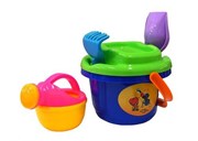 Набор для игры в песочнице №196 ведро ситечко лопатка грабельки лейка