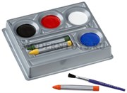 AQUA CLOWNY Набор красок для лица 4 цвета и восковые мелки