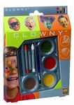 AQUA CLOWNY Набор красок для лица 4 цвета и восковые мелки