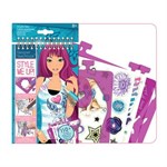 Блокнот с наклейками и трафаретами для раскрашивания STYLE Me Up Дизайнер