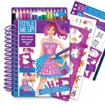 Блокнот с наклейками трафаретами и карандашами для раскрашивания STYLE Me Up Подиум