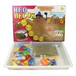 Кинетический НеоПесок в подарочной упаковке формочки элементы монстриков пластиковая песочница 1 кг