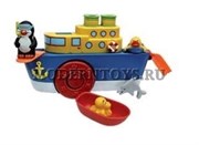 Игровой набор для ванны Буль-Буль с липучкой на стенку Пароход