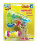 Мыльные пузыри Мы-Шарики Пистолет Мылемет 110 мл. свет звук