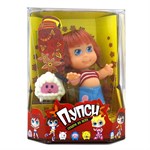 Кукла ПУПСик в красно-белой маечке с игрушкой-брелочком