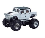 Радиоуправляемая микро машинка Hummer big wheel белая