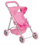 Коляска для кукол малая розовая Премиум