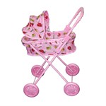 Коляска для кукол с люлькой розовая