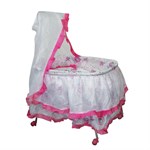 Кроватка для кукол с ажурным балдахином