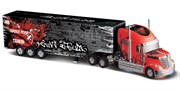 Радиоуправляемый грузовик двухтрубный трейлер Драйв красно/черный