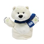 Кукольный театр Перчаточная кукла белый Мишка талисман зимней олимпиады Сочи 2014