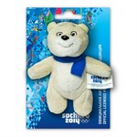 Белый Мишка Магнит мягкая игрушка Талисман Зимних Олимпийских игр Сочи 2014