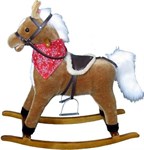 Лошадка-качалка со звуком высота седла 45 см