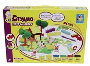 Тесто для лепки Игровой набор Ферма 6 цветов