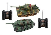 Радиоуправляемые танки для ведения танкового боя Абрамс и Тигр 1:24 ИК пушка ВЗВОД 24 Ghz