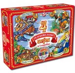 Набор из четырех настольных игр 2 с книжкой раскраской и карандашами