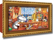 Объемная 3D картина Vizzle Серый кот