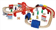 Деревянная железная дорога с мостами и тоннелем ROYS WTM-077