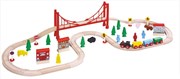 Деревянная железная дорога с вантовым мостом Balbi WT-072
