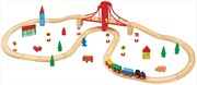 Деревянная железная дорога с арочным мостом Прогресс ROYS WTM-074