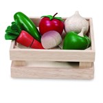 Деревянная игрушка Wonderworld Корзина с овощами на липучке