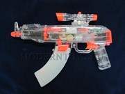 Водяное оружие автомат Калашникова АК-47 прозрачный свет звук