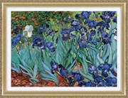 Мозаичная картина со стразами Алмазная живопись Ирисы у дороги