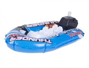 Надувная заводная моторная лодка с насосом синяя