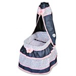 Кроватка для куклы с балдахином темно-синяя серия Романтик 60 см DeCuevas Toys