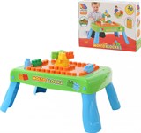 MOLTO Развивающий игровой столик с конструктором и элементом вращения зелёный Полесье