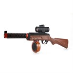 Игрушечное оружие Автомат свет звук вибрация оптический и лазерный прицел фонарик Играем вместе