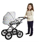 Коляска-трансформер для кукол Принцесса розовая с серебром BRIO Doll Pram Combi