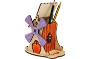 Деревянный набор под роспись Конструктор-шкатулка Мельница Woody