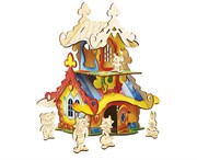 Деревянный театр на столе Терем-теремок под роспись Woody