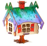 Деревянный театр на столе Избушка на курьих ножках под роспись Woody