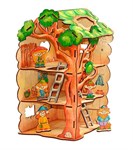 Дом-дерево для Лешиков Деревянный конструктор театр на столе под роспись Woody