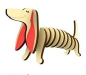 Такса-пружинка 3D-пазл под роспись Woody