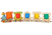 Дидактический деревянный набор Веселый паровозик под роспись Woody