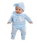 Кукла Arias ELIAN мягконабивная-виниловая в голубом костюмчике с функцией плача 45 см