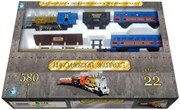 Николаевский Экспресс Пластмассовая железная дорога свет звук дым 22 детали синий