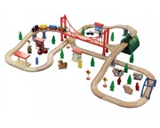 Деревянная железная дорога с горой двухуровневая MAXI Balbi