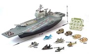 Авианосец с солдатиками и военной техникой игровой набор НАНО-АРМИЯ звук свет Chap Mei