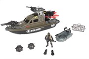 Ракетный катер с лодкой и водолазом игровой набор Soldier Force стрельба Chap Mei